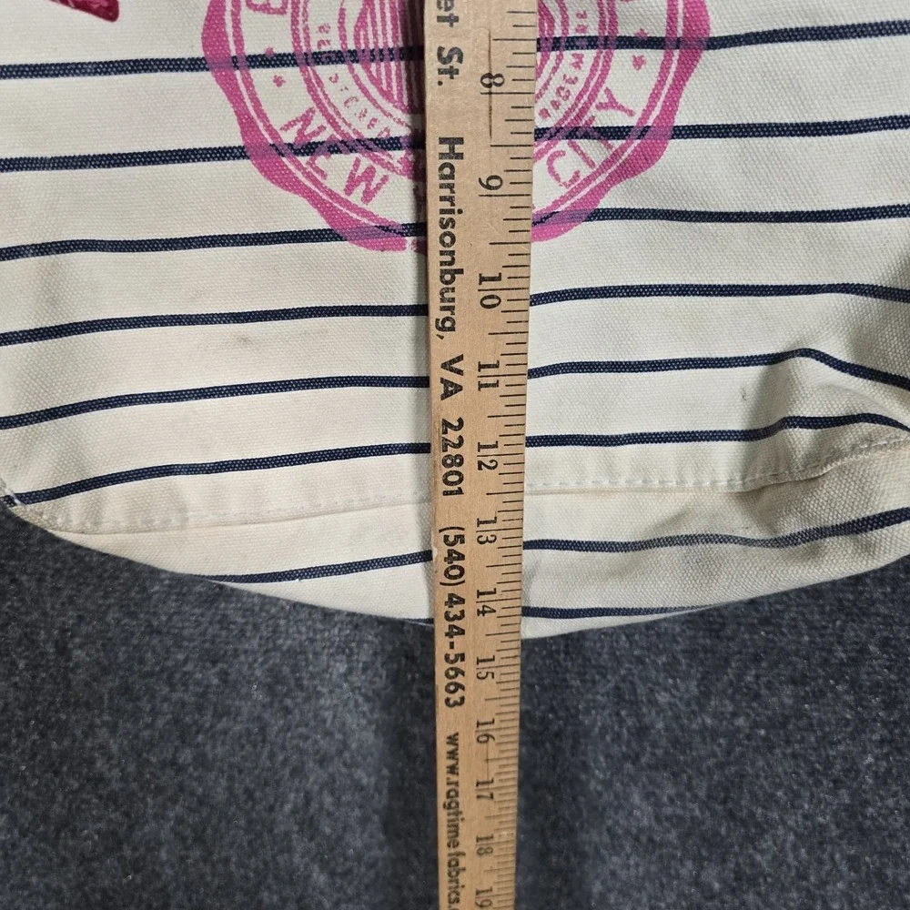 Vintage Y2K Aeropostale Tote Bag Striped NY Preppy Shoulder Aero Canvas